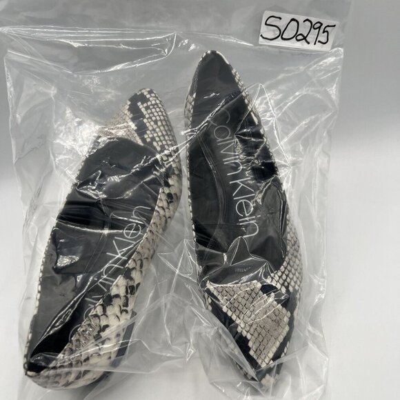 Calvin Klein Emerin Womens 6 Pointed Toe Vegan Snakeskin Slip Ons Comfort Shoes - Picture 15 of 15